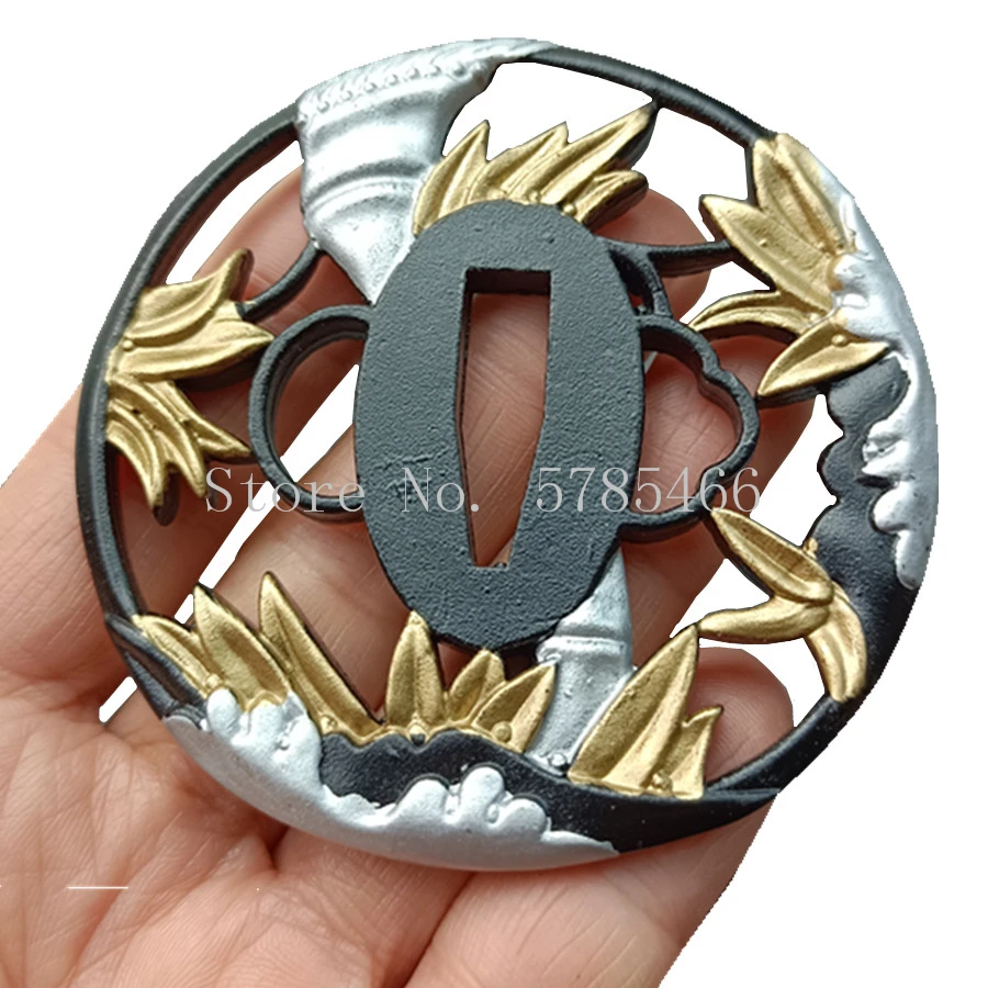 Прочная Железная стальная защита Tsuba для японской фотооборудования фитинг Wakizashi |
