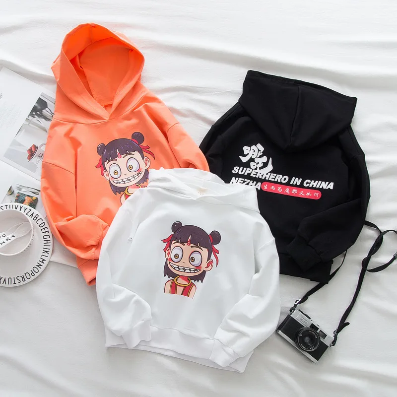 Новый Популярный Детский свитер Ne Zha с аниме фильмом милый детский пуловер