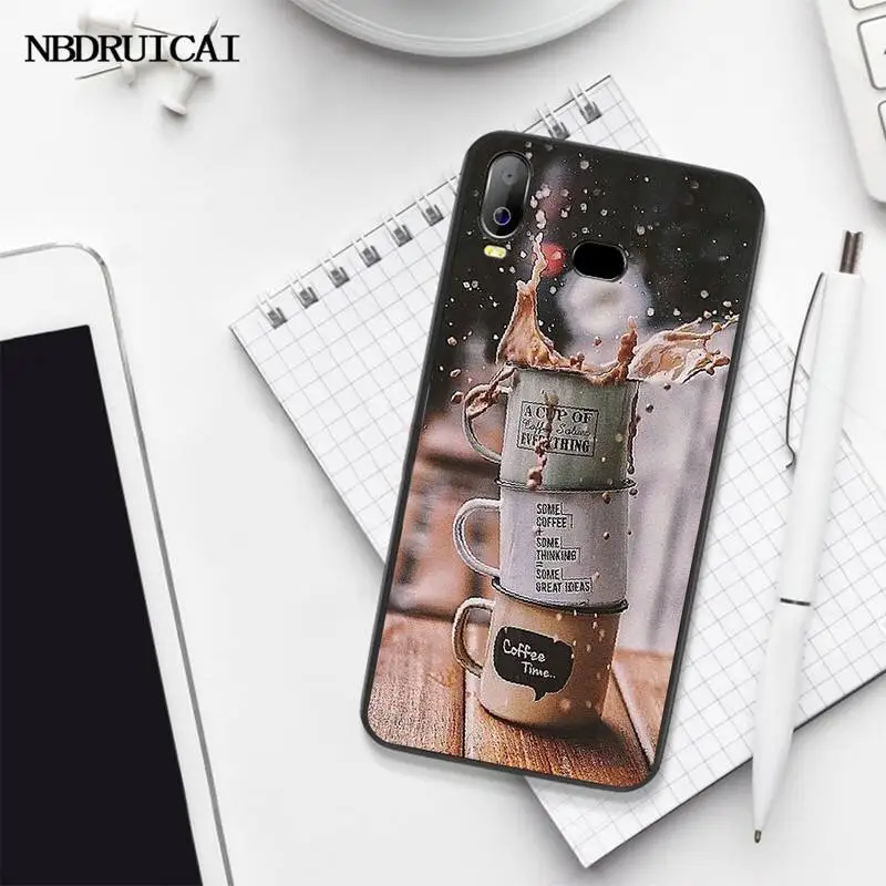 Мягкий чехол PENGHUWAN из ТПУ с чашкой кофе для телефона Samsung A10 A20 A30 A40 A50 A70 A71 A51 A6 A8 2018 |