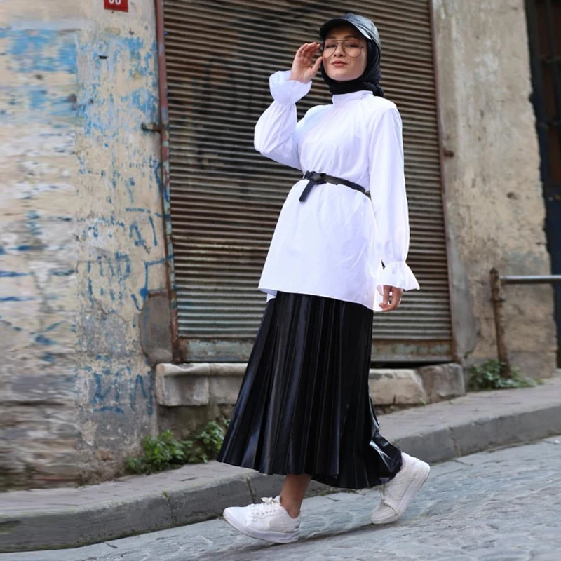 

Turkish White Shirt Fashion Muslim Shirt Ramadan Eid Mubarak Clothing Dubai Arabian Abaya Top Pakistani Clothing Islamic Tops