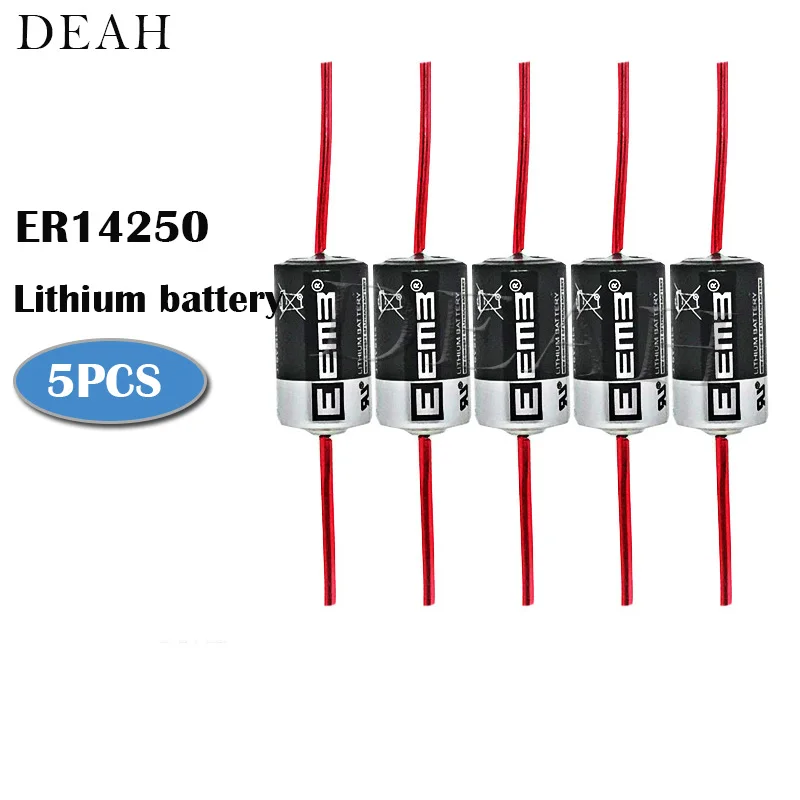 5 шт. ER14250 ER 14250 CR14250SL 1/2 АА 1/2AA 3,6 V 1200 мА/ч, PLC промышленная литиевая батарея с булавками основной батареи