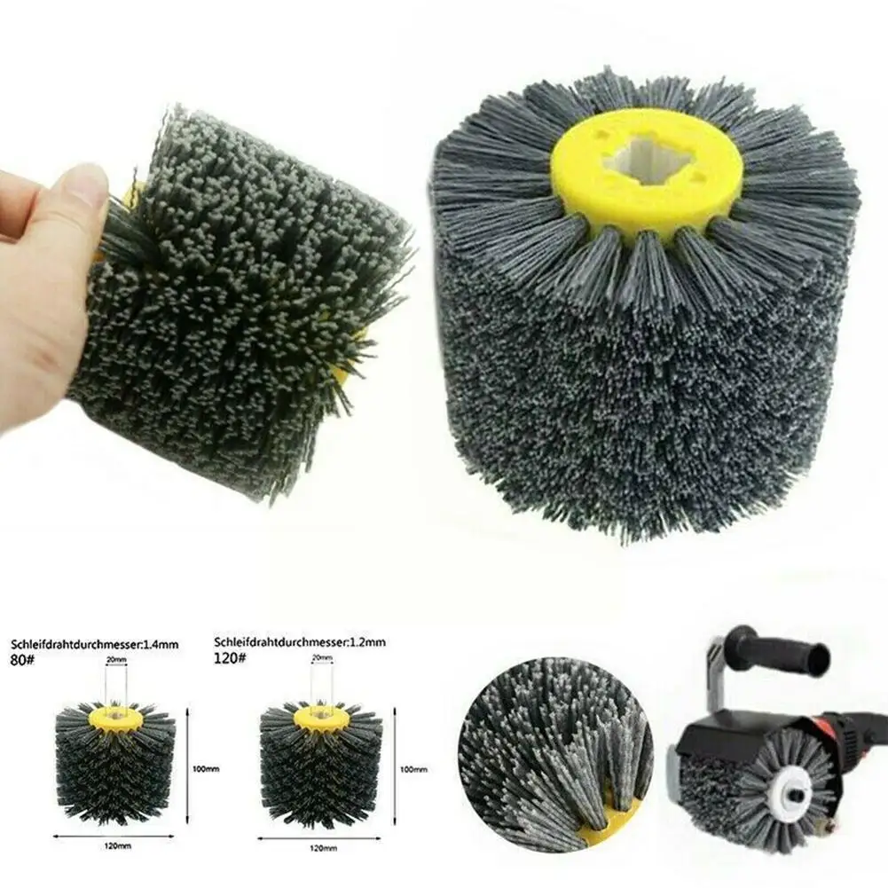 

Deburring Abrasive Wire Drawing Round Brush Head Polished Wheel Drawing Sculpture Wire Rotary For Furniture Wood V9Q9