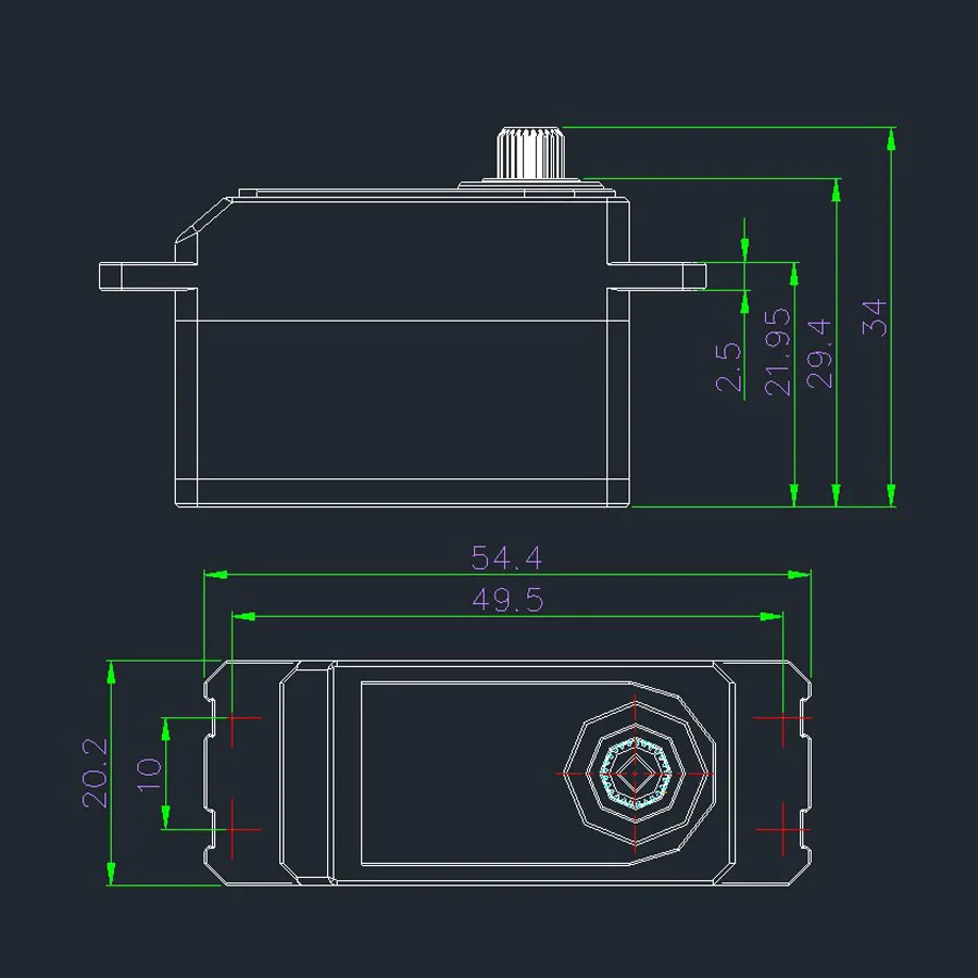 Высокоскоростные стальные шестерни GXServo G25 25 кг 7 4 В водонепроницаемые без