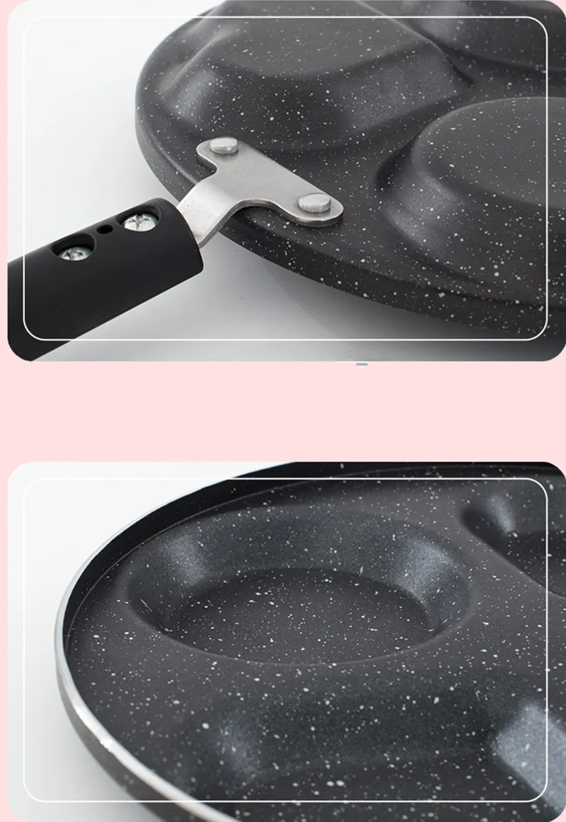 

Mini four-hole round shape iron medical stone love Fried egg breakfast eggs dumpling non-stick frying-pans pot flat small frying