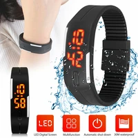 1pc for student silicone led digital wristwatch waterproof sport watch multifunction electronic watch for women men wristwatch