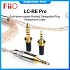 FiiO LC-RE Pro золотисто-серебристо-медный плетеный сменный штекер для наушников MMCX включает 3 штекера 3,52,54,4 мм для FD5