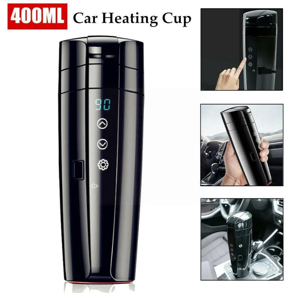 

12V 24V Portable Car Heating Cup Steel Water Warmer Water Intelligent Cup Car Cup Winter Heating Car Bottle Car Kettle Z1C0