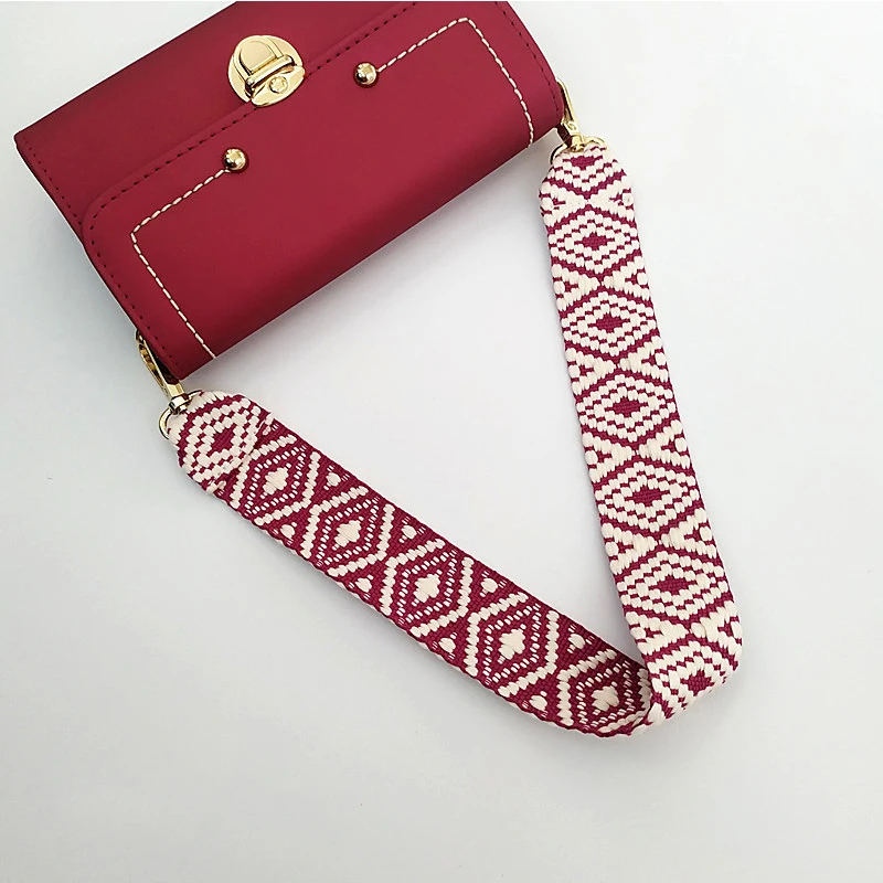 Ethnic Style 3.8cm Wide Bag Strap New Embroidery Thickened Bag Strap For Crossbody Multicolor Fashionable Accessories For Bags