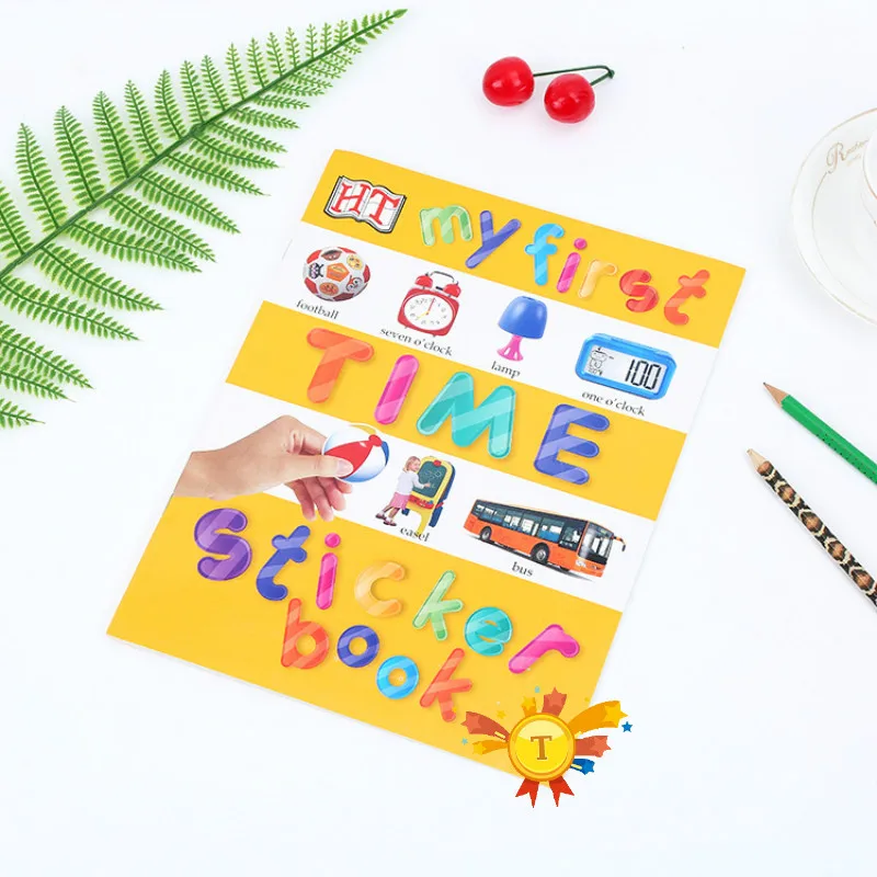 Книжки наклейки для сцены раннего развития детей английский когнитивный учебник