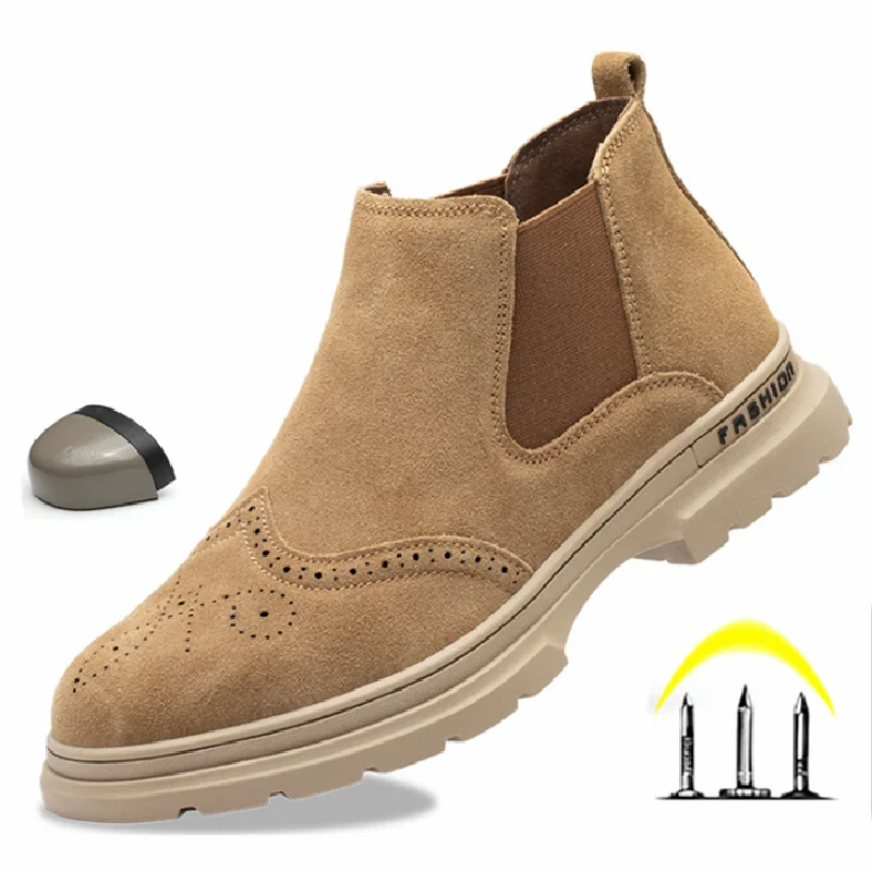 Оправы для очков в стиле ретро Мужские ботинки Сталь носок Кепки рабочая обувь на