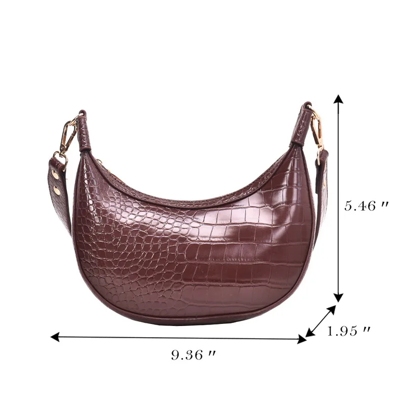 Камень с узором крокодиловая кожа Ретро сумка седло из искусственной кожи через