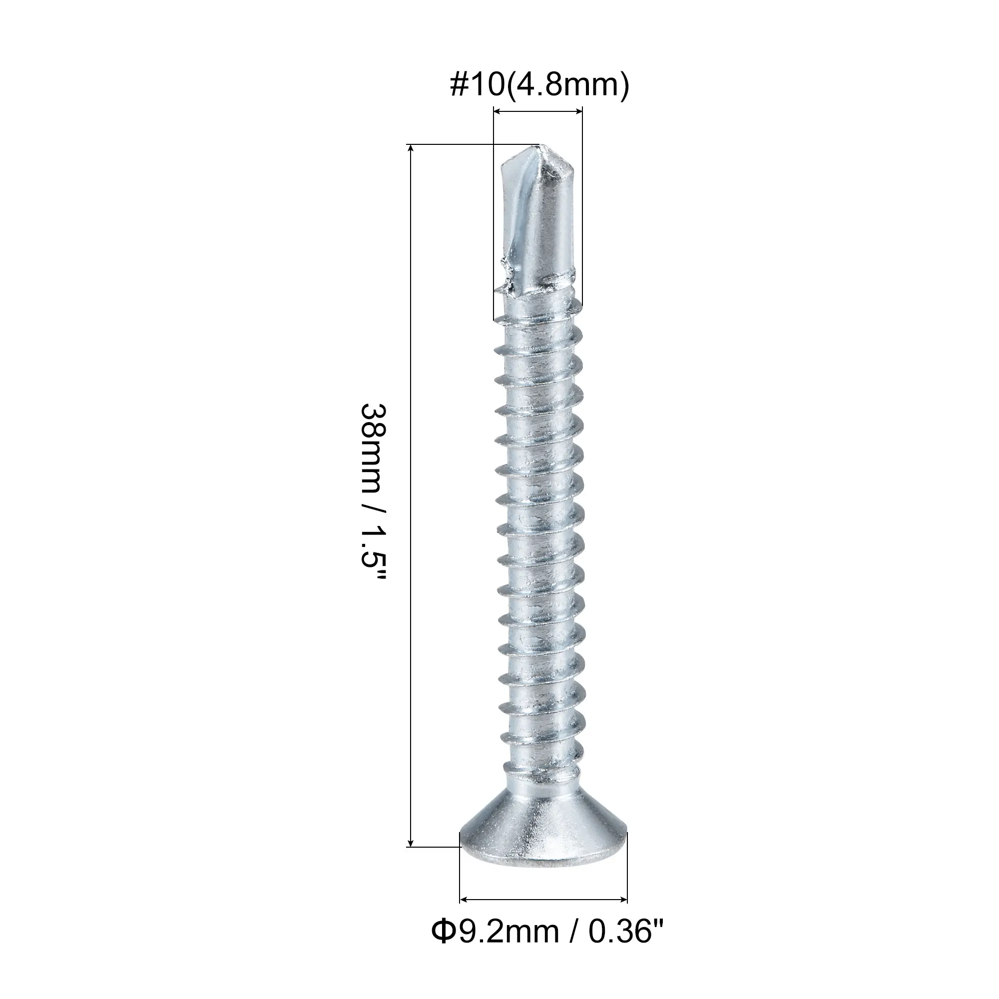 

Саморезы для головки Uxcell Phillips, #10x1,34 "из углеродистой стали с цинковым покрытием, резьба для листового металла 200 шт.