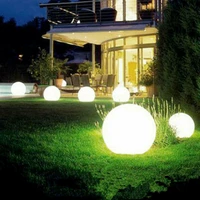 2 pcs solar led ground light ball lamp waterproof outdoor garden yard path decor lawn light