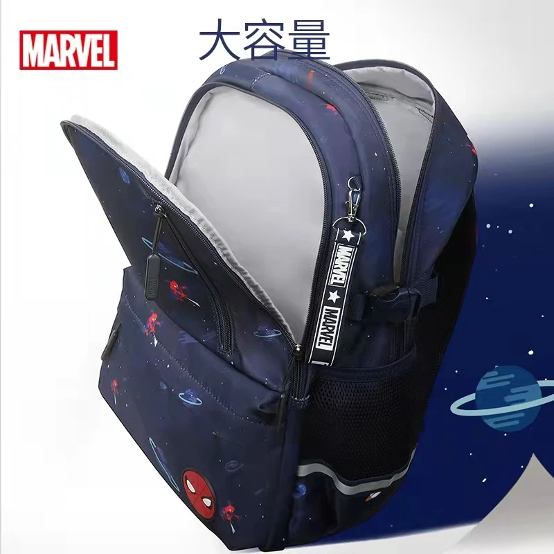 Disney New School Bag For Boys Iron Spider Man Captain America Primary Student Shoulder Orthopedic Backpack Grade 1-5 Mochila