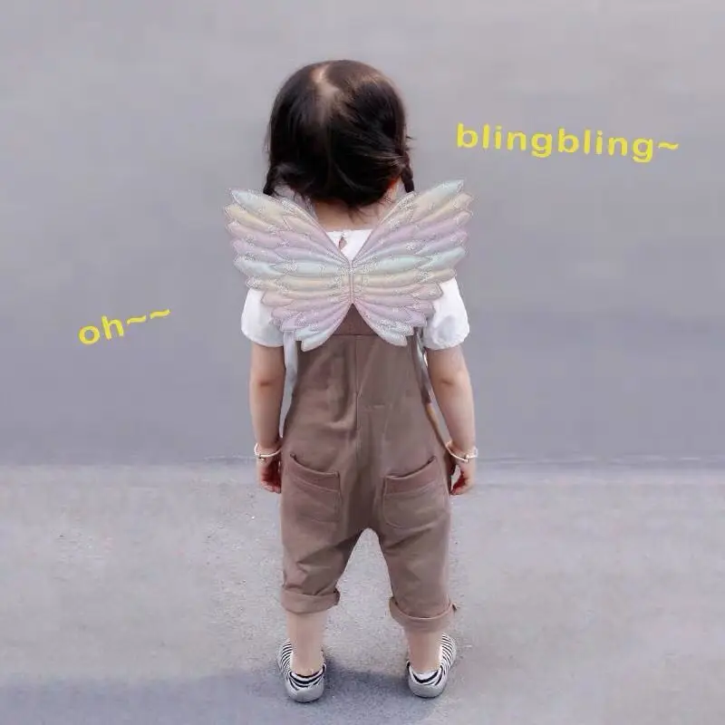 1 шт. лидер продаж градиентные Крылья ангела бабочки для девочек детские Звездные