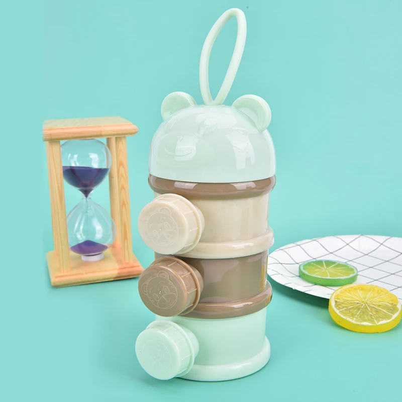 

Bear Style Portable Baby Food Storage Box Essential Cereal Cartoon Infant Milk Powder Box Toddle Snacks Container