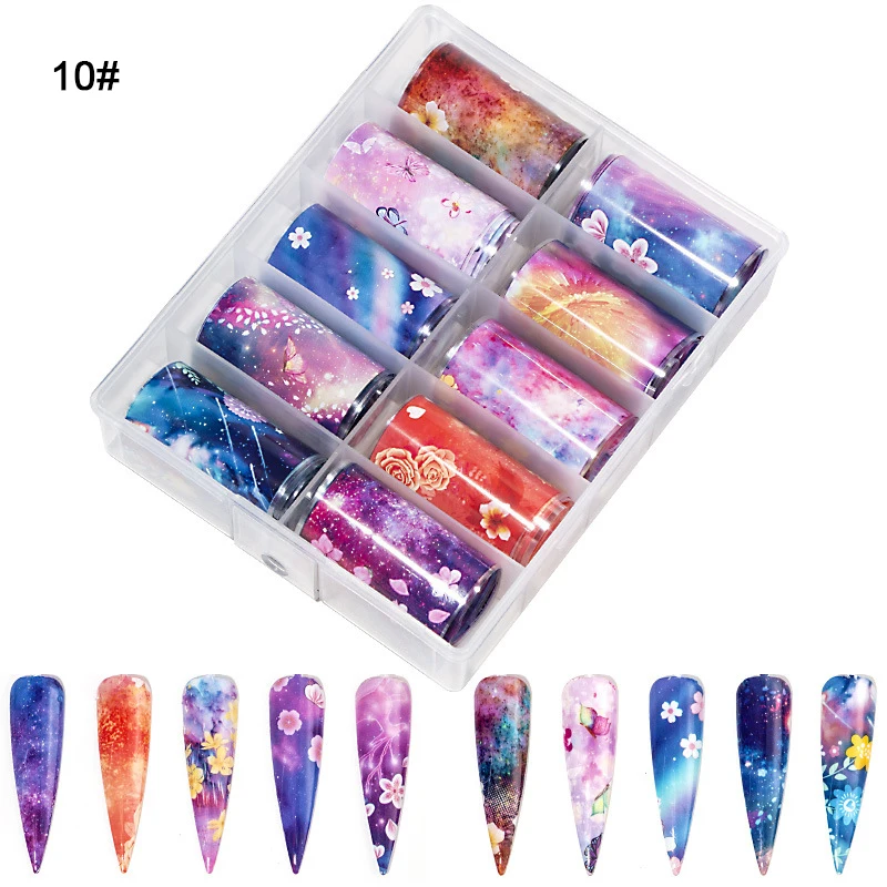 Фольга для ногтей с лазерным блеском и леопардовым принтом наклейки из фольги