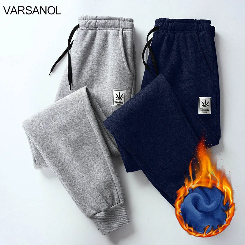 Мужские спортивные штаны Varsanol с принтом кленового листа зимние для бега мужские