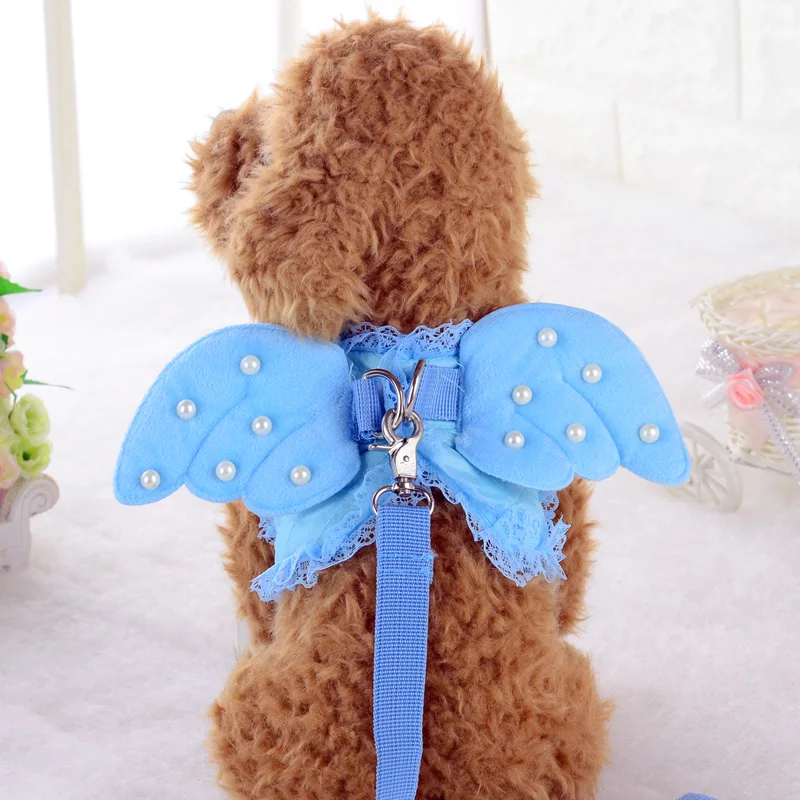 Милый Ошейник с крыльями ангела для принцессы поводок щенка жемчужные