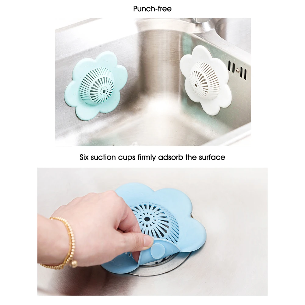 

PVC Kitchen Sink Filter Screen Floor Drain Hair Stopper Bath Room Hand Plug Bath Catcher Sink Strainer Cover Tool Accessories