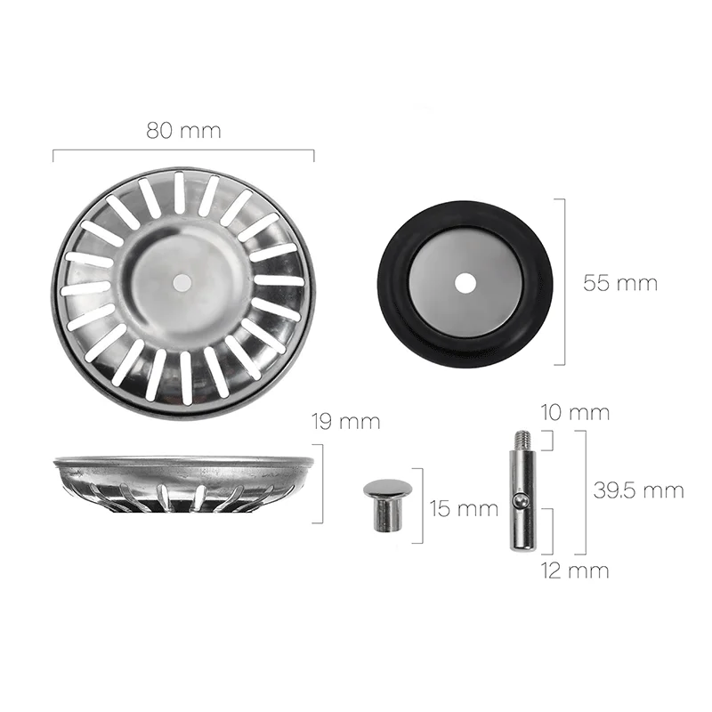 

Фильтр-пробка для раковины из нержавеющей стали