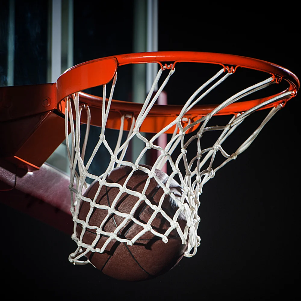 

LIOOBO Nylon Braided Regular Size Professional Basketball Net Replacement Basketball Net All-Weather Heavy Duty Thick Net 12 Loo