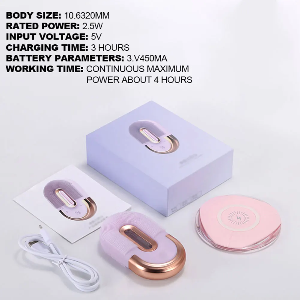 

Silicone Electric Facial Cleanser Face Cleansing Brush Face Skin Massager Pads Waterproof Face Scrubber For Skin Care Tools