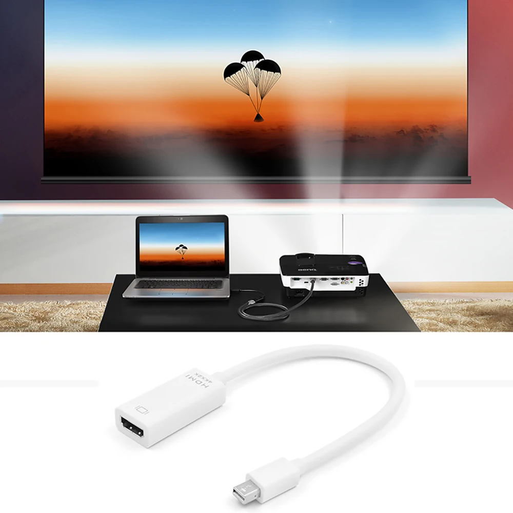 KEBIDU Mini DisplayPort DP в HDMI-совместимый кабель 4K x 2K адаптер видео конвертер для ноутбука