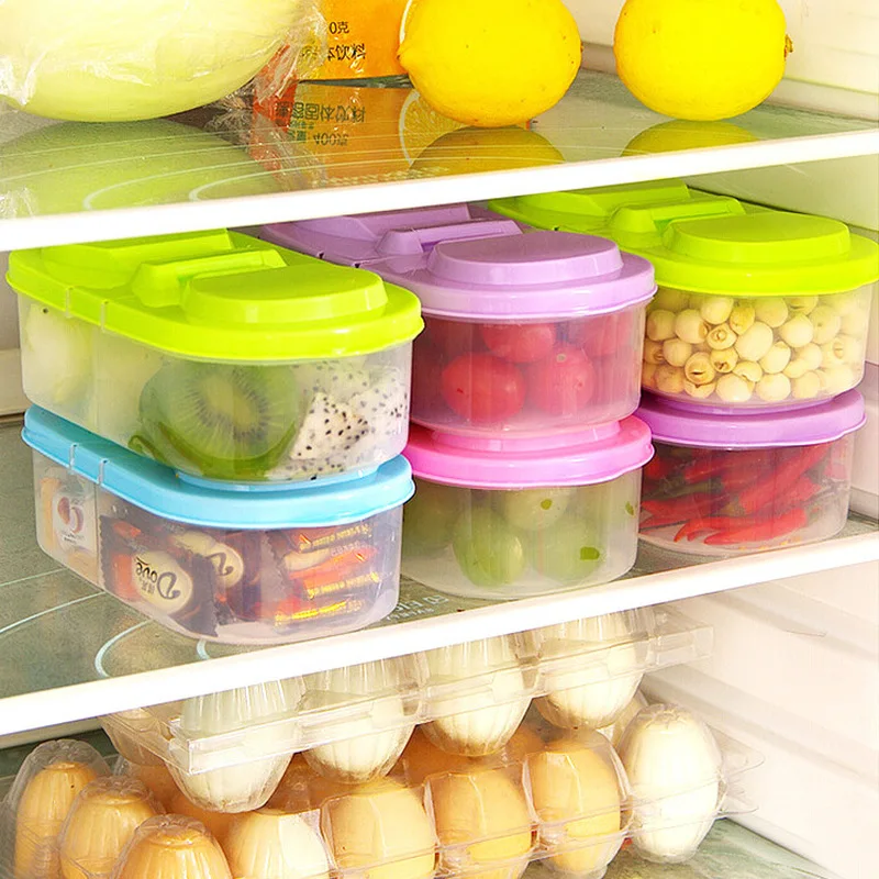 

Double-Compartment Sealed Kitchen Miscellaneous Grains Cans With Lids Multifunctional Kitchen Refrigerator Plastic Storage Stora