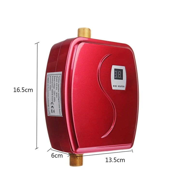 3800W Mini Electric Water Heater Instant Heating LED Display Hot Leakage Protection Kitchen EU Plug | Бытовая техника