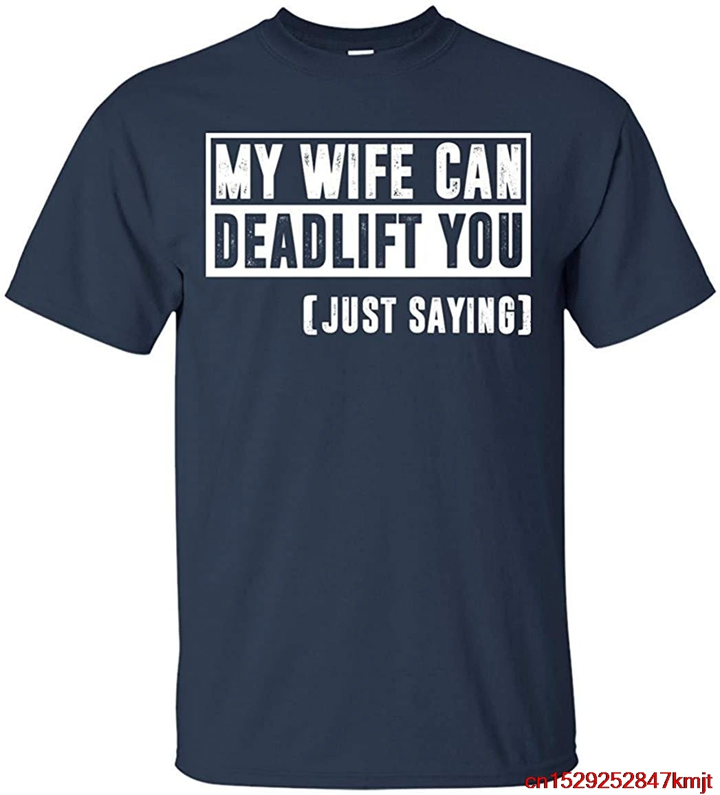 FGHFG Мужская футболка с надписью My Wife Can Deadlift You Gift забавная коротким рукавом |