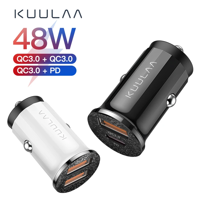 KUULAA 48 Вт QC PD 3 0 Автомобильное зарядное устройство Quick Charge 4 для iPhone 11 Pro Быстрая