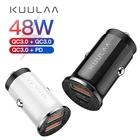 KUULAA 48 Вт QC PD 3,0 Автомобильное зарядное устройство Quick Charge 4,0 для iPhone 11 Pro Быстрая автомобильная зарядка для Xiaomi iPhone usb ЗУ для мобильного телефона