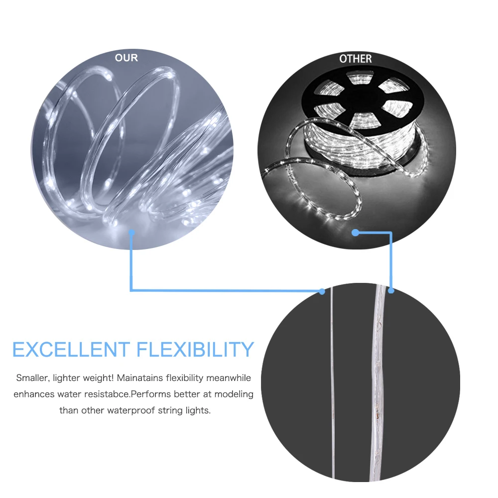 Светодиодная гирлянда с медным проводом праздничное освещение сказочное для