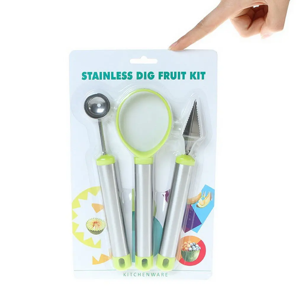 2018 нож для резьбы по фруктам три набора ложка арбуза фруктовое блюдо инструмент