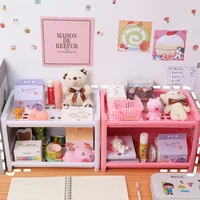 double fold storage shelf simple desktop storage shelf desk accessorie organizer home appliance cosmetic storage toys storage