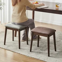 Wooden stool dining chair chairs kitchens square chair cover for home universal elastic cover for modern minimalist office dining table multi-colored square small stool cover