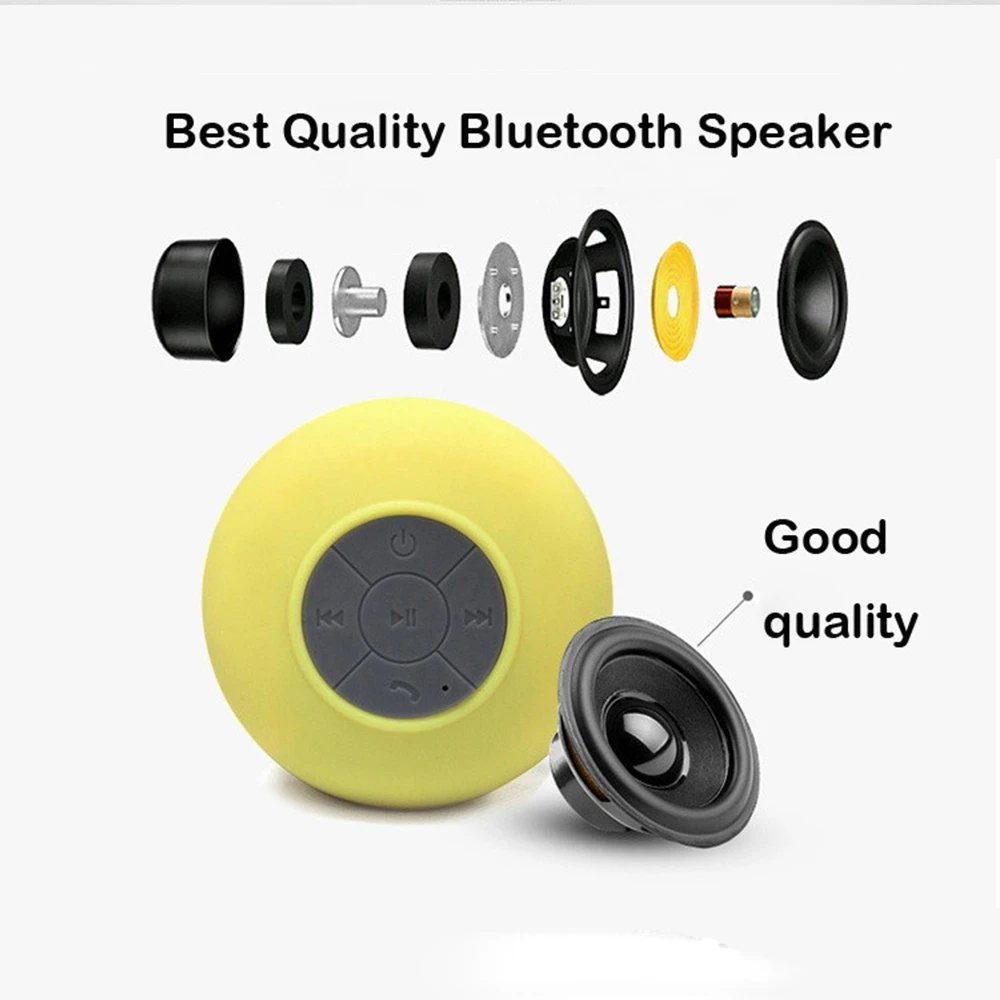 NATTHSWE Мини Bluetooth динамик Портативный Водонепроницаемый Беспроводной Громкая Связь Динамик s, для душа, ванной комнаты, бассейна, автомобиля, пляжа