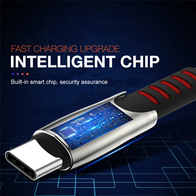 3 м Быстрая зарядка USB C кабель для передачи данных для Xiaomi mi 8 красный mi 5A Быстрый usb type C кабель для samsung S8 S9 S10 huawei P20 супер зарядка
