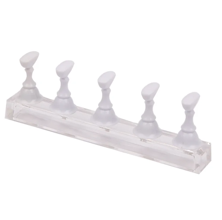 

200pcs Nail Art Practice Display Stand Rack Checker Board Tips False Nails Holder UV Gel Showing Shelf Training Base Manicure