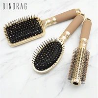 3 styles hair brushes women airbag massage comb champagne luxury curling comb detangle brush hair for professional styling tools