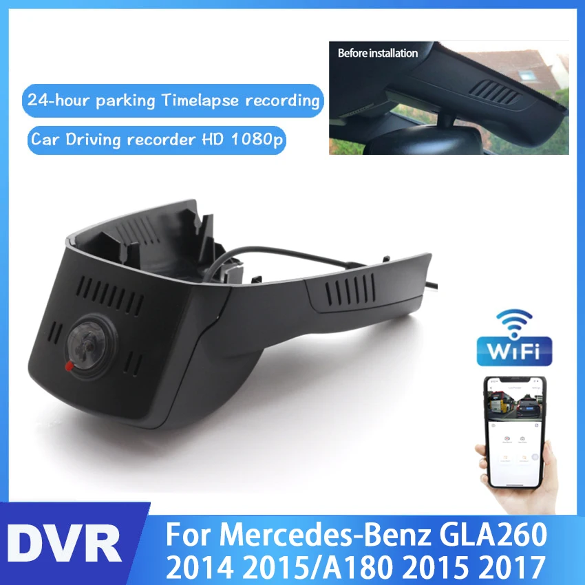 Car DVR Wifi Video Recorder Dash Cam Camera For Mercedes-Benz GLA260 2014 2015/A180 2015 2017 high quality Night vision full hd