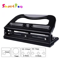 2-Hole / 3-Hole System Hole Punch Metal Heavy Duty Puncher Adjustable and Detachble Puncher Head; 40-sheet Capacity