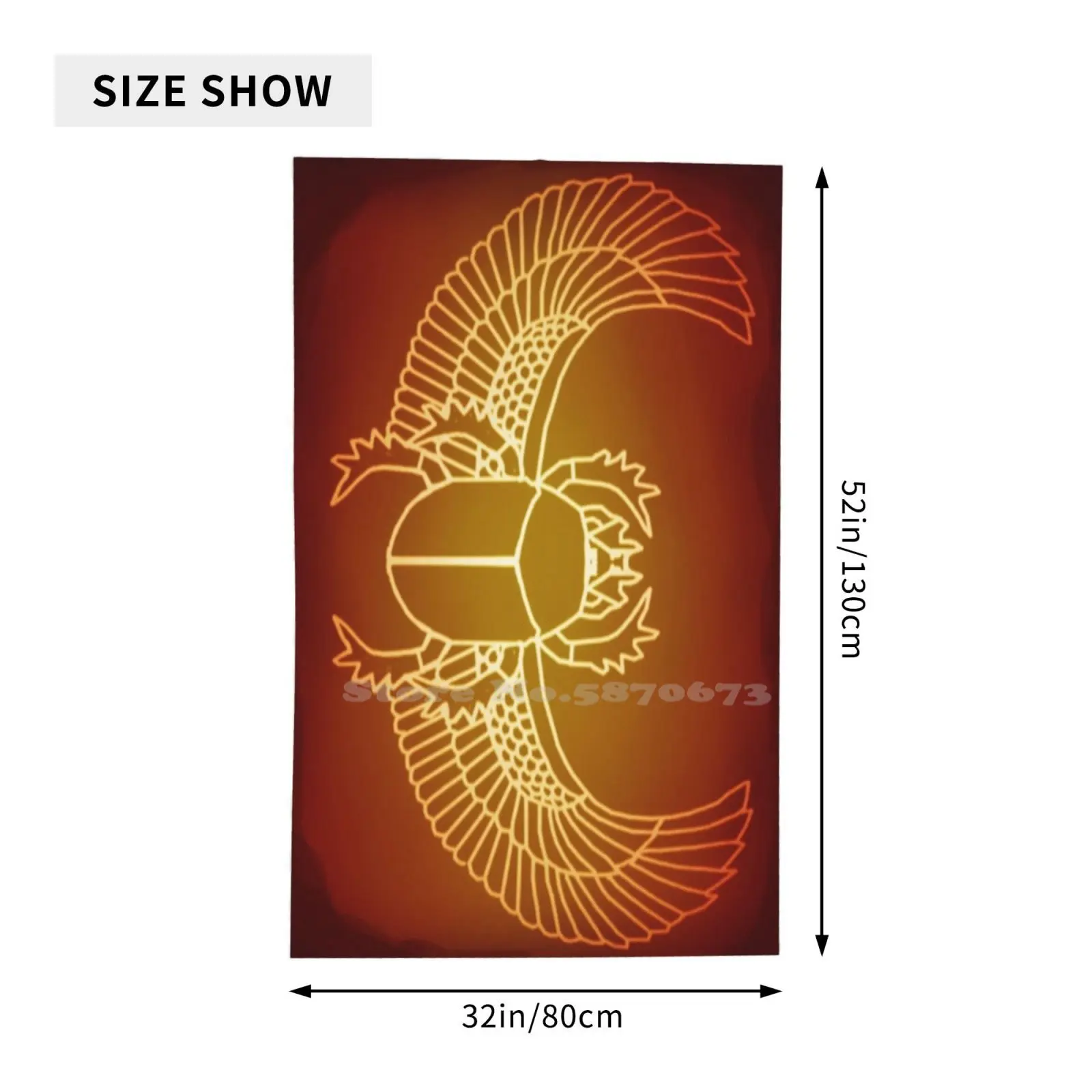 Glow Red Scarab Soft Comfortable Bath Towel Outdoor Egyptian Egypt Insect Bug Symbol Gold Scarfe Magic Magick |