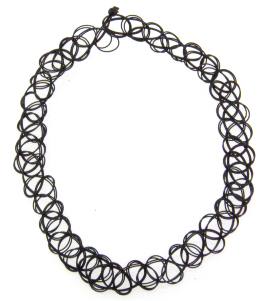 Черное эластичное ожерелье-чокер с татуировкой 80s 90s 00s | Украшения и аксессуары