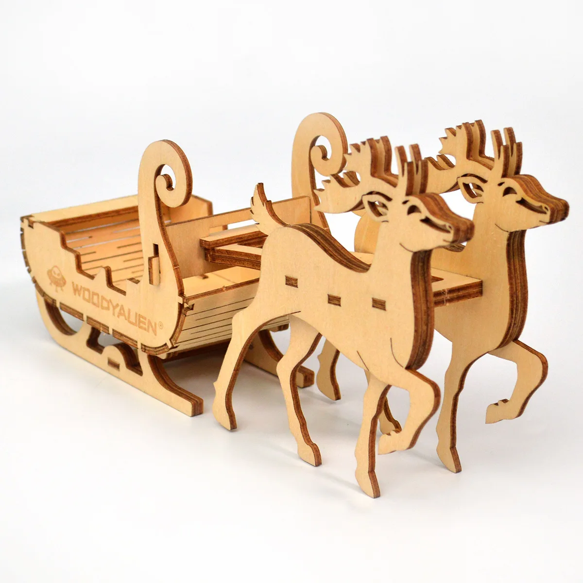 Детская игрушка Holz Modell внедорожник бык Рождество Лось автомобиль 3D деревянная