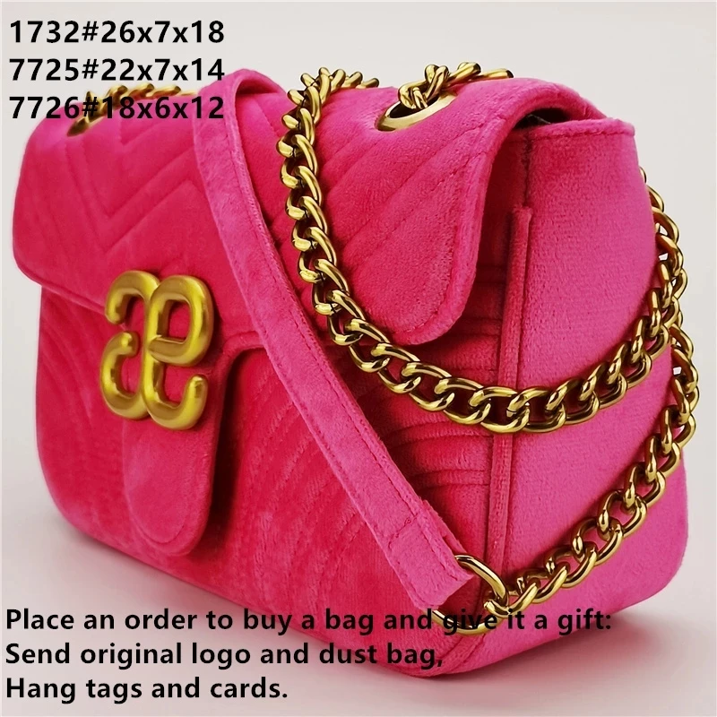 

Женская бархатная сумка на плечо GE, Классическая бархатная сумка 26 см с золотистой цепочкой, сумка-тоут в форме сердца,