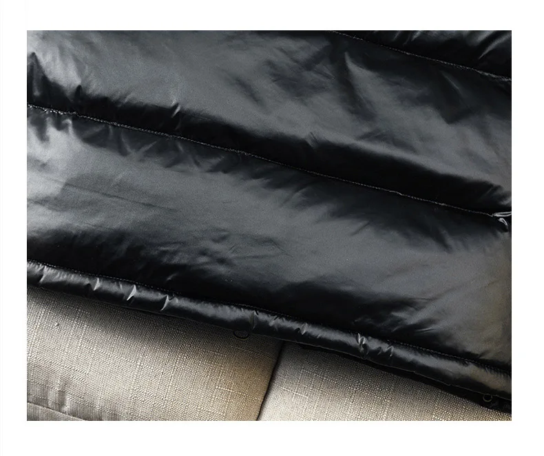 Мужская теплая зимняя куртка блестящее пальто с капюшоном синий утиный пух