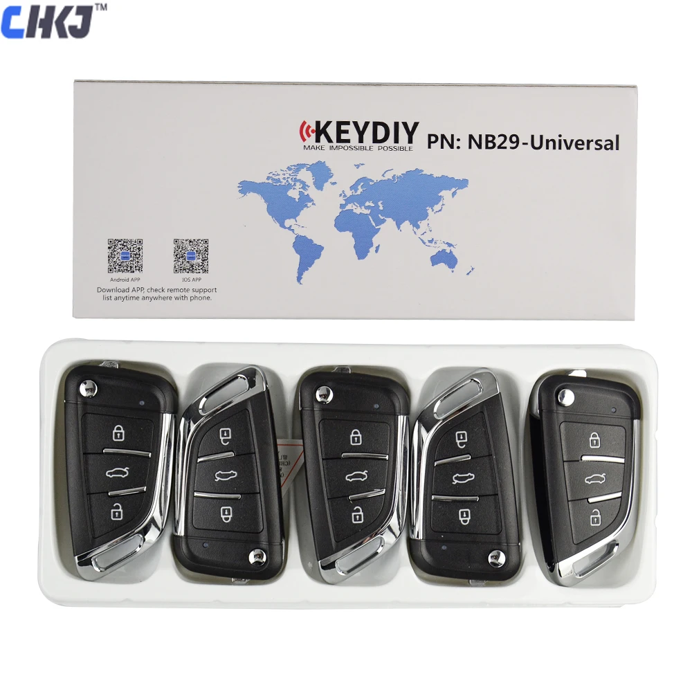 CHKJ 5PCS/LOT KEYDIY Original NB29 Universal Multi-functional KD MINI Remote Car Key For KD900/KD-X2 Key Programmer