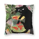 Роскошная наволочка с изображением черной кошки, домашний декор, чехол для салона, картины от золотых рыбок Анри Матисса и котят